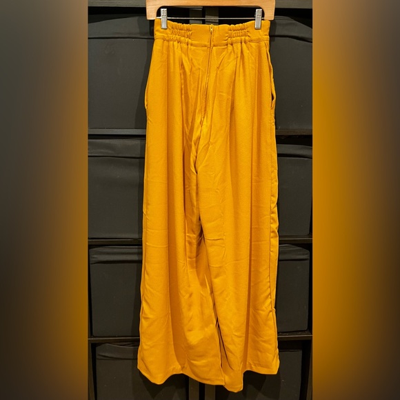 Pinup Couture Mustard Wide Leg High-Waist Trousers - Picture 5 of 9